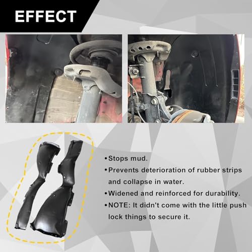 Sekeseauto 1Pair Front Fender Liner Set, Driver and Passenger Side, Fit for Hyundai Elantra Sedan 2017 2018, Replace# 86811F3000 86812F3000, HY1248159 HY1249159, Wheel Liner Splash Guard - Image 5