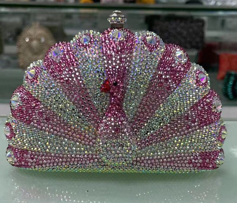 Handmade Diamond-Encrusted Dinner Bag Flats-Bottomed Full-Diamond Clutch Bag Daiwan Mermaid Factory Ordering Clutch Bag - Image 3