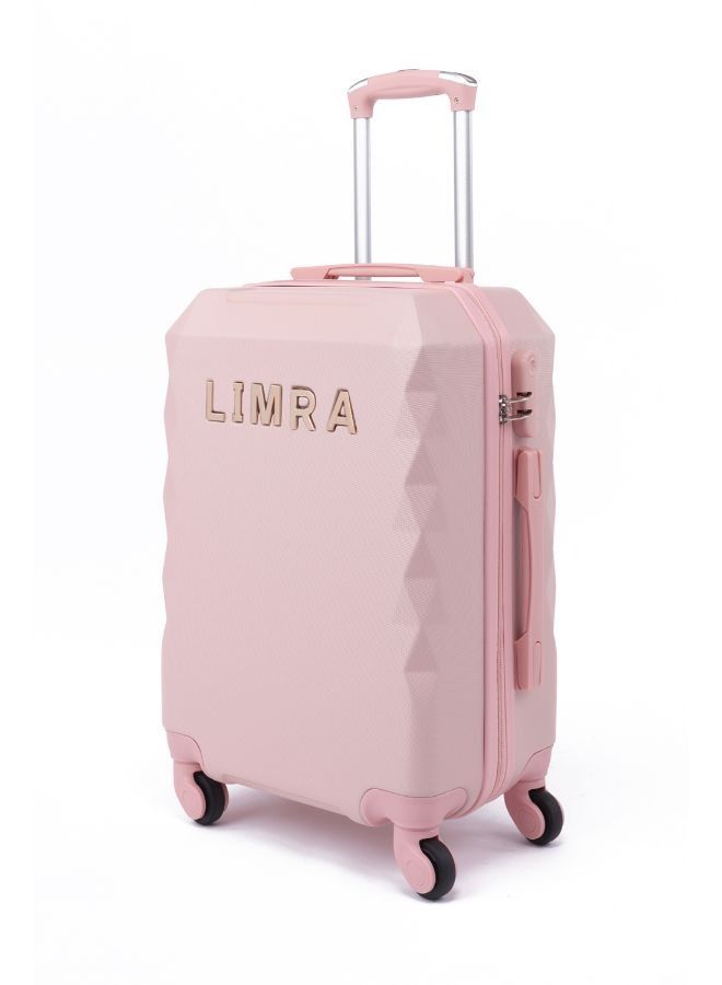 LIMRA Cabin Carry Check-In Luggage Trolley Size 20 inch Pink - Image 1