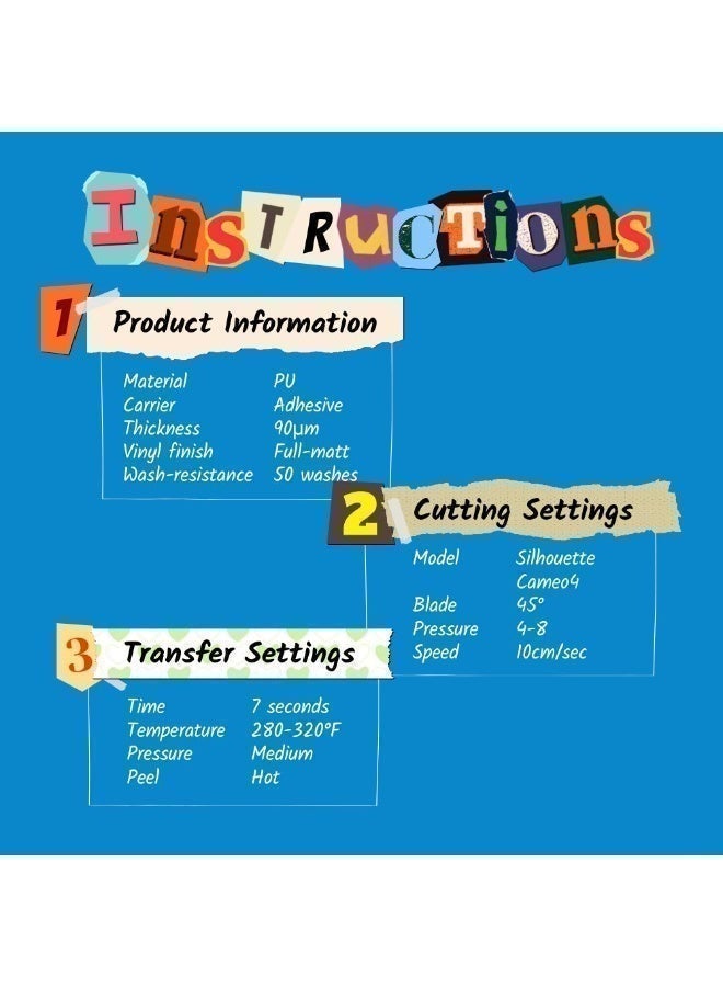 UNITRADE® Soft Cut (PU) Gold Heat Transfer Vinyl Roll - 51cm x 25m / Compatible with Cricut, Silhouette, Professional Cutters / CPSIA Certified / Made in Korea - Image 3