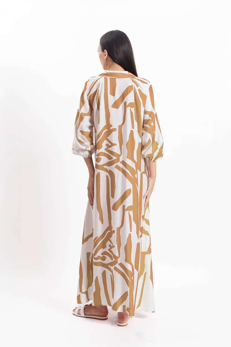 SHAPES Abstract Print Maxi Dress