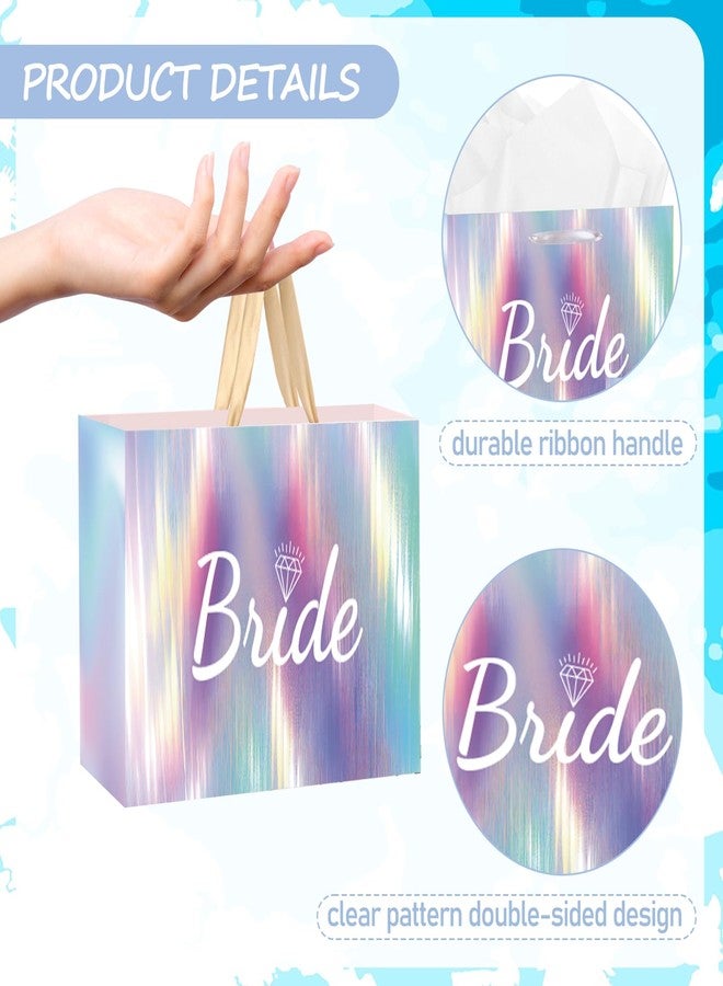GOLDCROW Elegant Bride Gift Bag for Bridal Shower, Engagement and Wedding – Includes Tissue Paper, Greeting Card, Kraft Envelope – Ideal for Bachelorette Party - Image 2