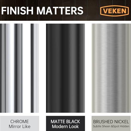 Veken 10" Luxurious All Metal Rain Shower Head with Handheld, High Pressure Rainfall Shower Heads wih Extension Arm, Wide Dual Showerhead with Spray Combo, Bathroom Accessories, Chrome, Silver - Image 4