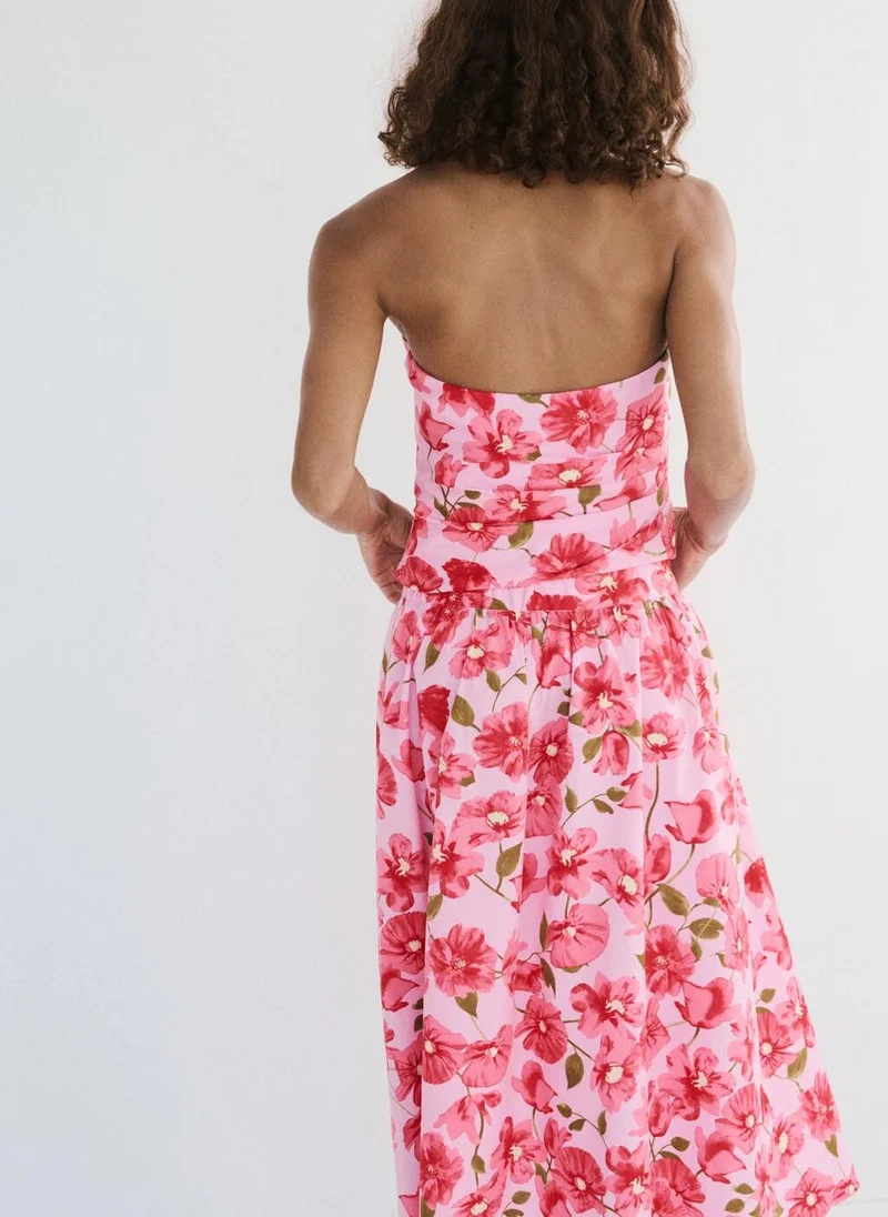 مانجو Floral Halter-Neck Top