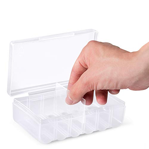 GlossyEnd Set of 4 - Two AA and Two AAA Battery Storage Box, Battery Storage Case, Battery Holder Clear - Image 3