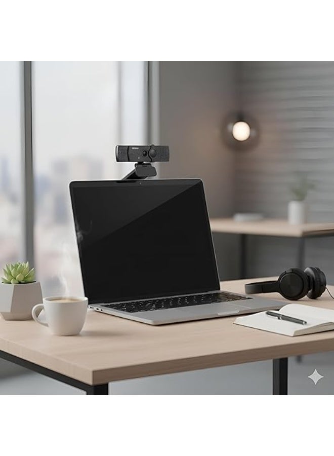 كاميرا ويب عالية الدقة 1080P بميكروفون رقمي مزدوج وخاصية التركيز اليدوي - Image 4