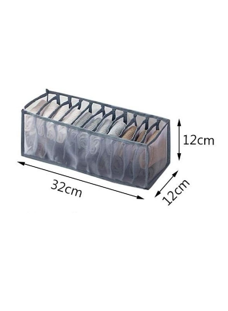 Meetion Underwear Bra Socks Panty Storage Boxes Cabinet Organizers Wardrobe Closet Home Organization Drawer Divider Dormitory Save Space (Color : White 11grids) - Image 4
