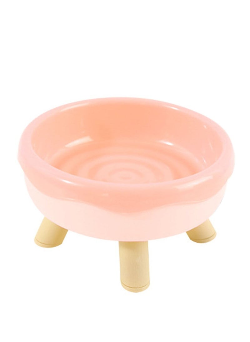 Elevated Pet Bowl for Food and Water, Non-Slip Cat Dish, Donut-Shaped Design, Eco-Friendly Material, Easy to Clean