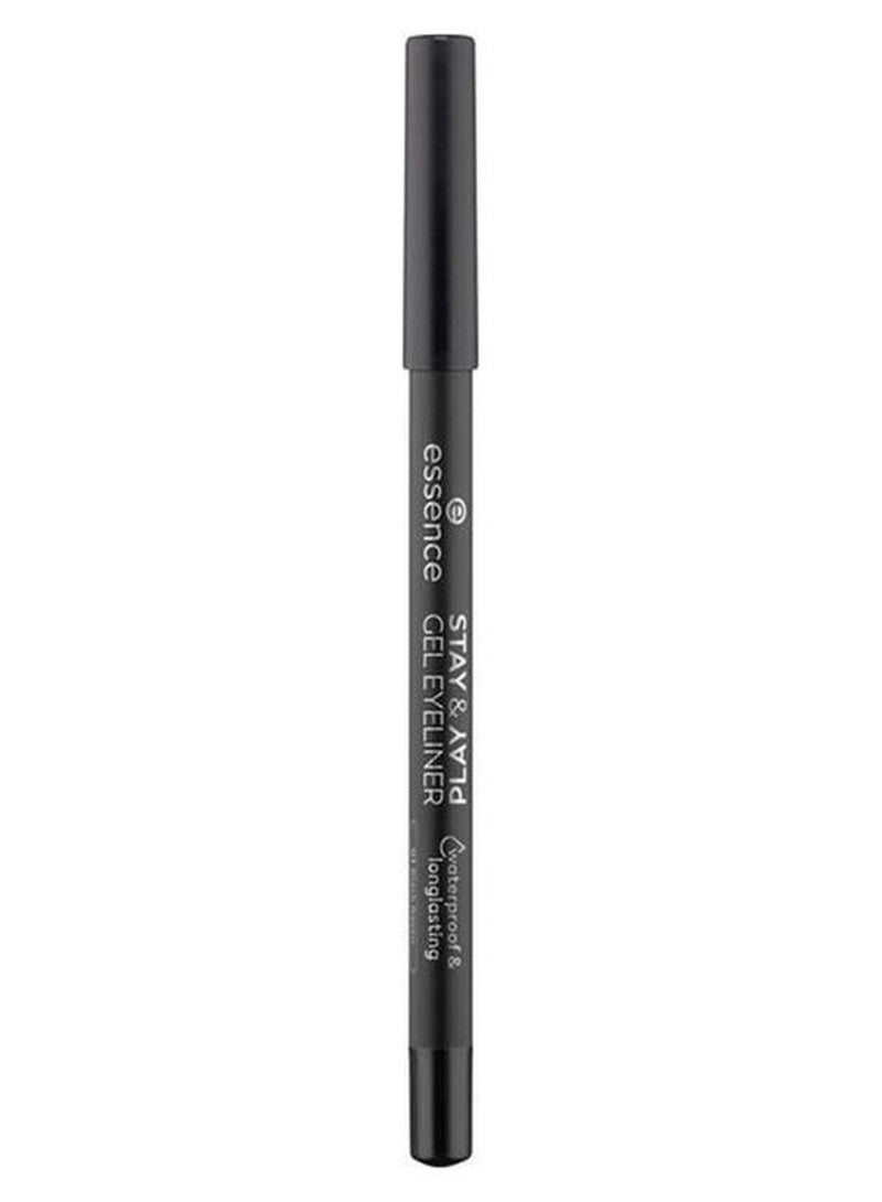 Essence STAY & PLAY GEL EYELINER | 01 Black Raven | Longlasting Waterproof Smudgeproof Gel Formula | Intense Color Payoff | Creamy Smooth Pencil for Everyday Eye Makeup | 1.30g Black Raven - Image 1