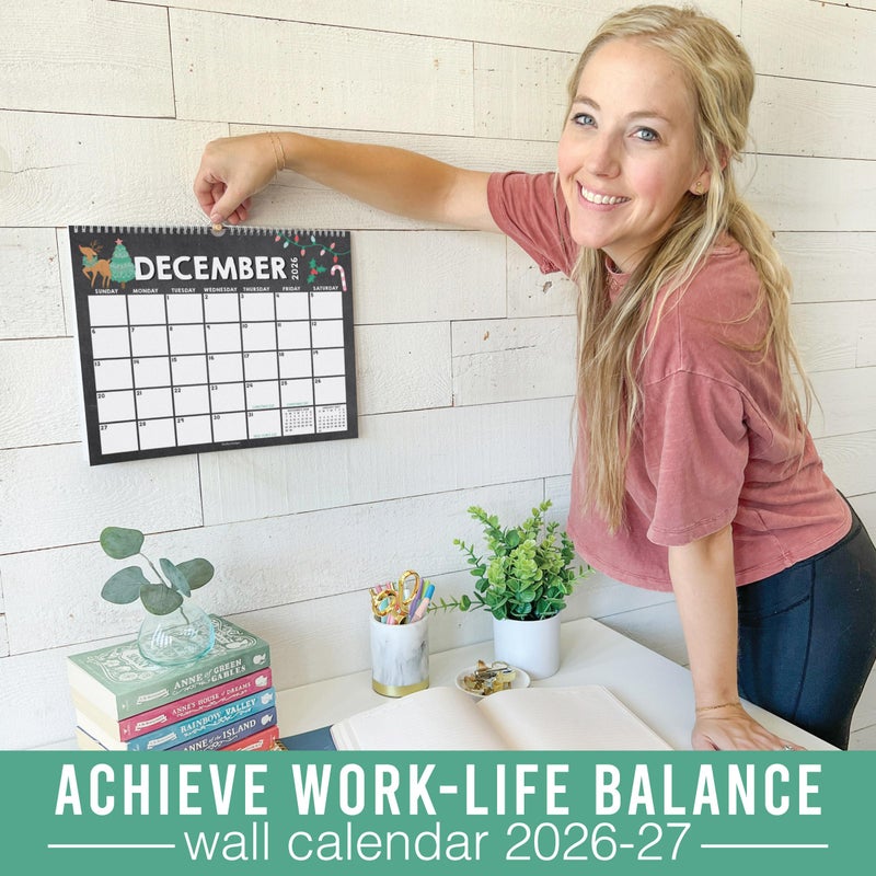 Hadley Designs 2026 Wall Calendar Large - Spiral Wall Calendars 2026-2027, 18 Months Calendar from January 2026 to June 2027, Hanging Calendars for Home, Office, Classroom, Chalkboard Monthly Planner - Image 2