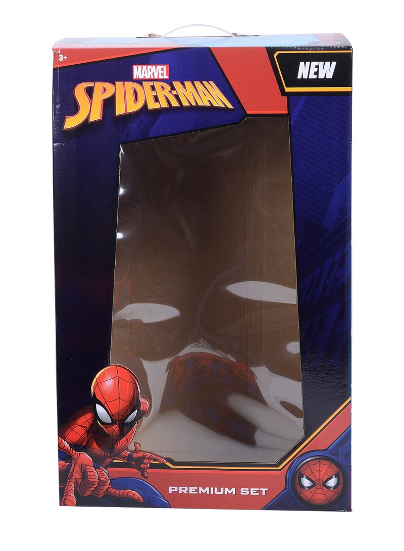 Marvel Spider-Man 3-Piece Big Wheel Trolley Bag Set – Kids Premium Luggage with Backpack, Lunch Bag & Pencil Pouch – Red & Blue Travel School Set for Boys - Image 3