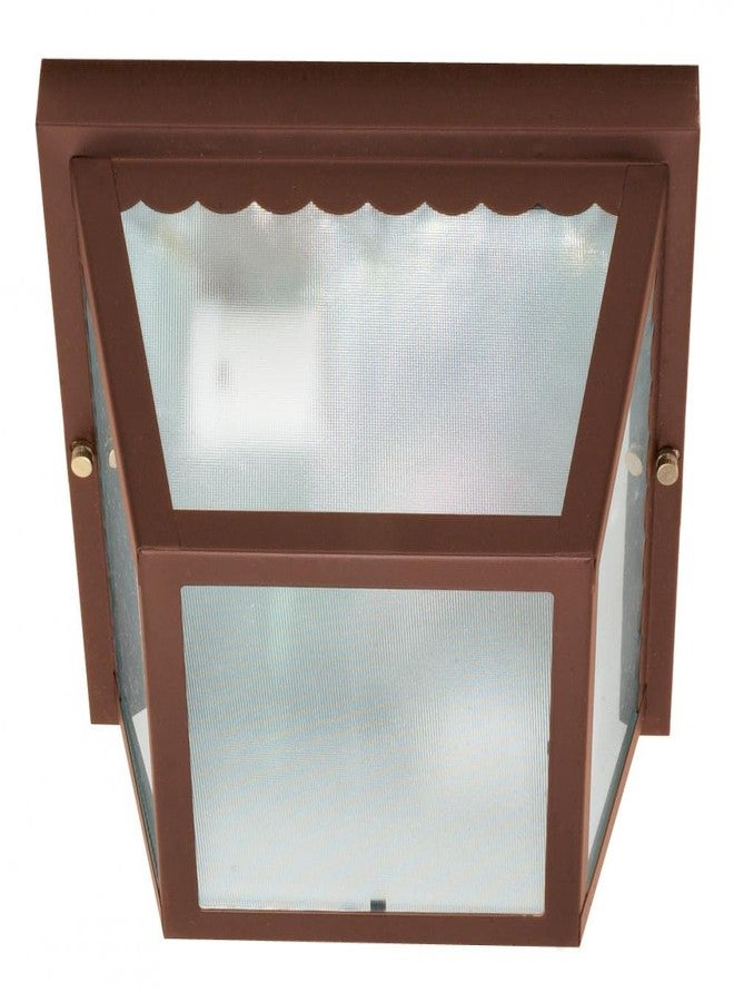 Nuvo Lighting 60/472 Traditional Two Light Flush Mount from Carport Collection in Bronze/Dark Finish, 9.25 inches
