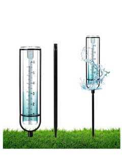 Y&D Glass Rain Gauge Stake, 6 Inch/15.2cm, with Stake and Metal Tube Holder Removable Gauges, for Yard Lawn Garden Fence Mailbox, Inch/15.2cm  - Image 1