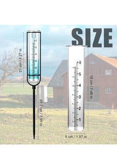 Y&D Glass Rain Gauge Stake, 6 Inch/15.2cm, with Stake and Metal Tube Holder Removable Gauges, for Yard Lawn Garden Fence Mailbox, Inch/15.2cm  - Image 2
