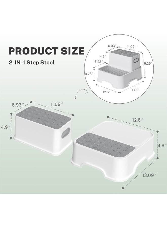 Vividorad Step Stools for Kids,Anti-Slip Potty Training Stool,Toddler Step Stool for Bathroom Sink,Kids Step Stool for Toddlers Potty Training, Multifunctional Toilet Potty Stool for Kids,for Bathroom, Kitchen, Living Room, Bedroom, Toy Room - Image 2