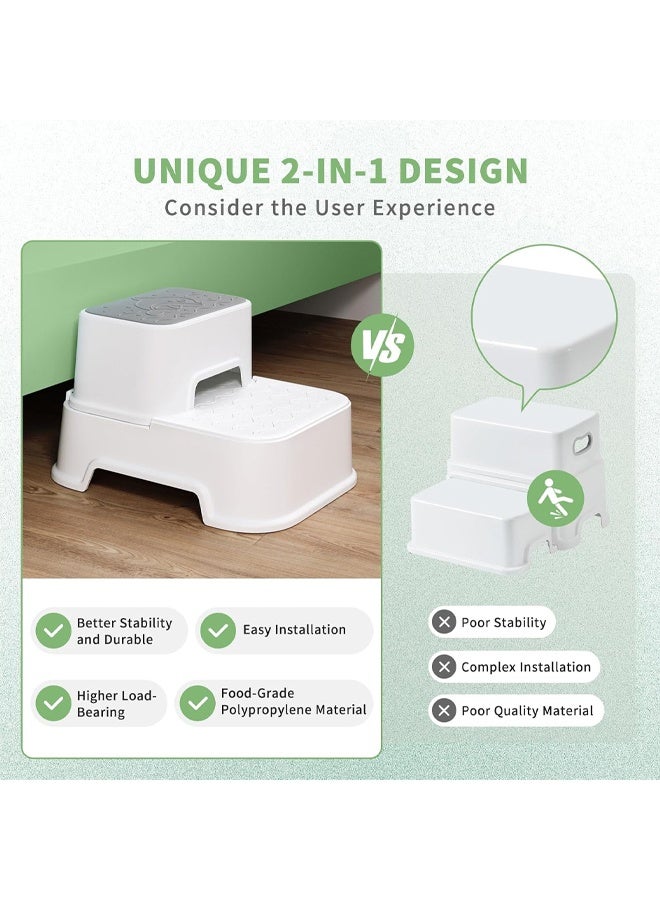 Vividorad Step Stools for Kids,Anti-Slip Potty Training Stool,Toddler Step Stool for Bathroom Sink,Kids Step Stool for Toddlers Potty Training, Multifunctional Toilet Potty Stool for Kids,for Bathroom, Kitchen, Living Room, Bedroom, Toy Room - Image 4
