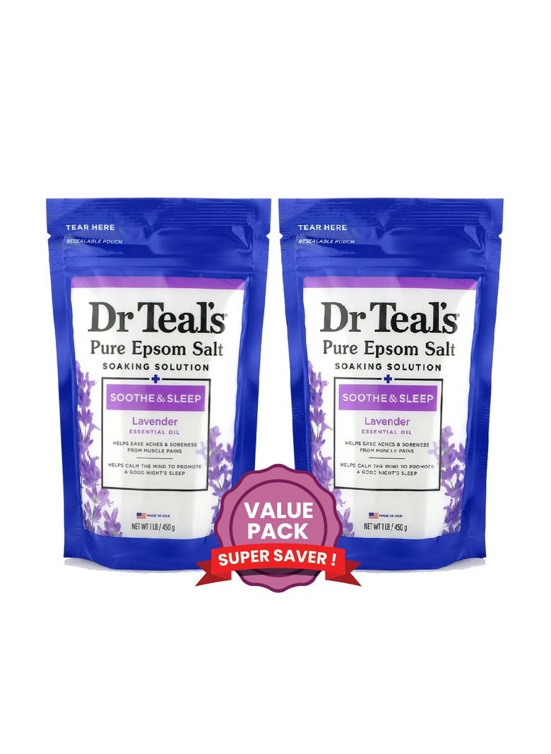 Dr Teal's Dr. Teal'S Epsom Salt Lavender 450G Pack of 2  - Image 1