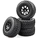 Aimrock 110 Glued 12mm Hex Short Course SC Trucks Wheels and Tires Combo OD 43 for Slash 2WD 4WD Blackout Losi Tenacity OffRoad Car Set of 4 - Image 2