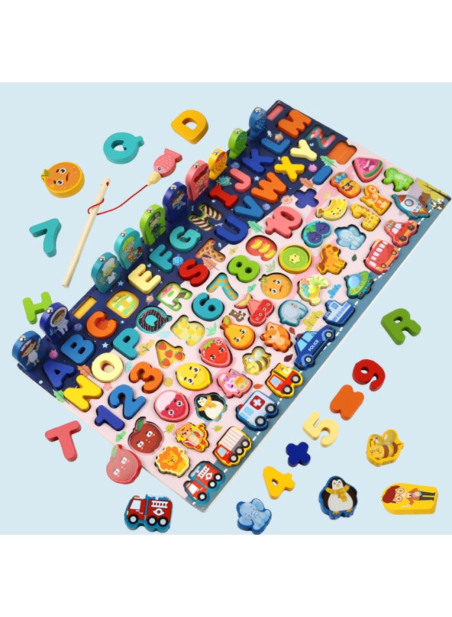 Toys For Young Children Digital Puzzle Building Blocks Early Education Beneficial Intelligence Development-Color:Eight-in-one Multifunctional Logarithmic Board - Image 2