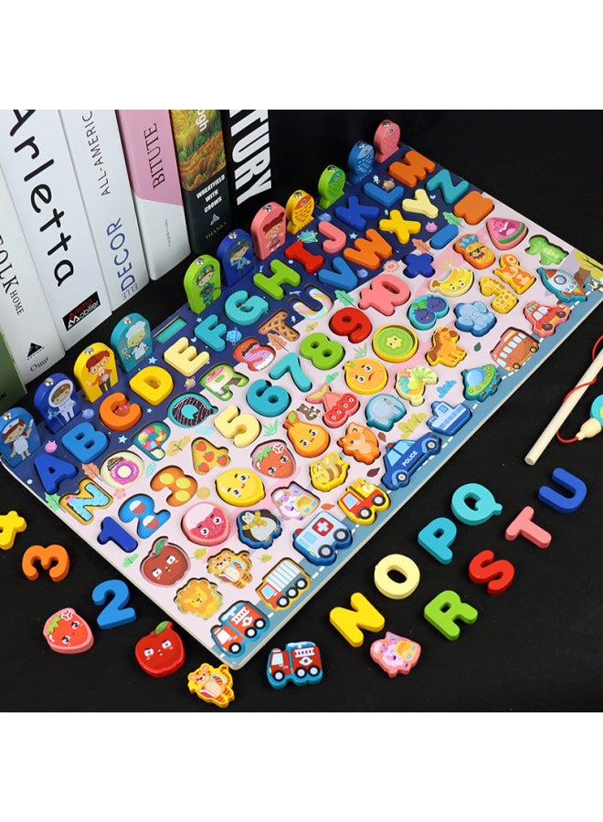 Toys For Young Children Digital Puzzle Building Blocks Early Education Beneficial Intelligence Development-Color:Eight-in-one Multifunctional Logarithmic Board - Image 1
