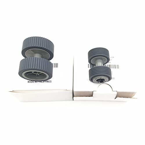 OKLILI PA03540-0001 PA03540-0002 Scanner Brake Roller + Pick Roller Pickup Roller Compatible with Fujitsu fi-6240Z fi-6140Z fi-6230Z fi-6130Z fi-6240 fi-6140 fi-6230 fi-6130 fi-6125 fi-6225 - Image 4