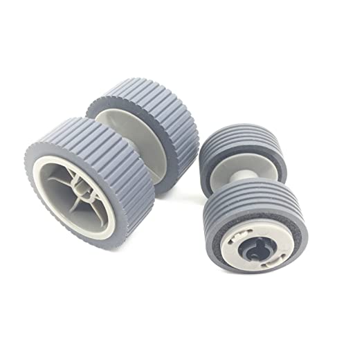 OKLILI PA03540-0001 PA03540-0002 Scanner Brake Roller + Pick Roller Pickup Roller Compatible with Fujitsu fi-6240Z fi-6140Z fi-6230Z fi-6130Z fi-6240 fi-6140 fi-6230 fi-6130 fi-6125 fi-6225 - Image 1