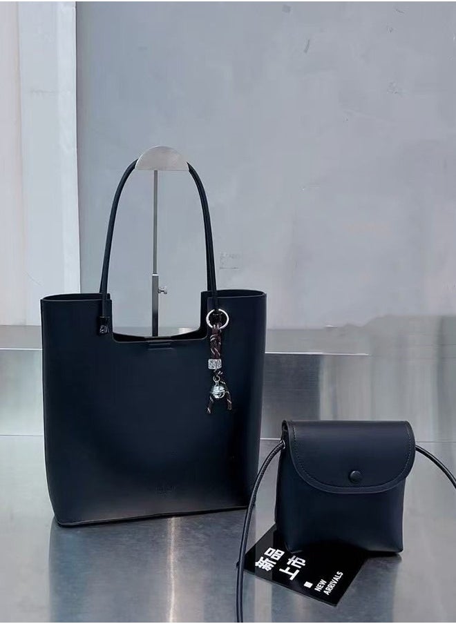 JCB CHIC Women PU Leather Tote Bag Hobo Bag and Clutch Versatile 2pcs Shoulder Bag and Handbag Set Shopping Satchel Bag,Versatile Soft Underarm Bag For Trave Work(296-Black)  - Image 1