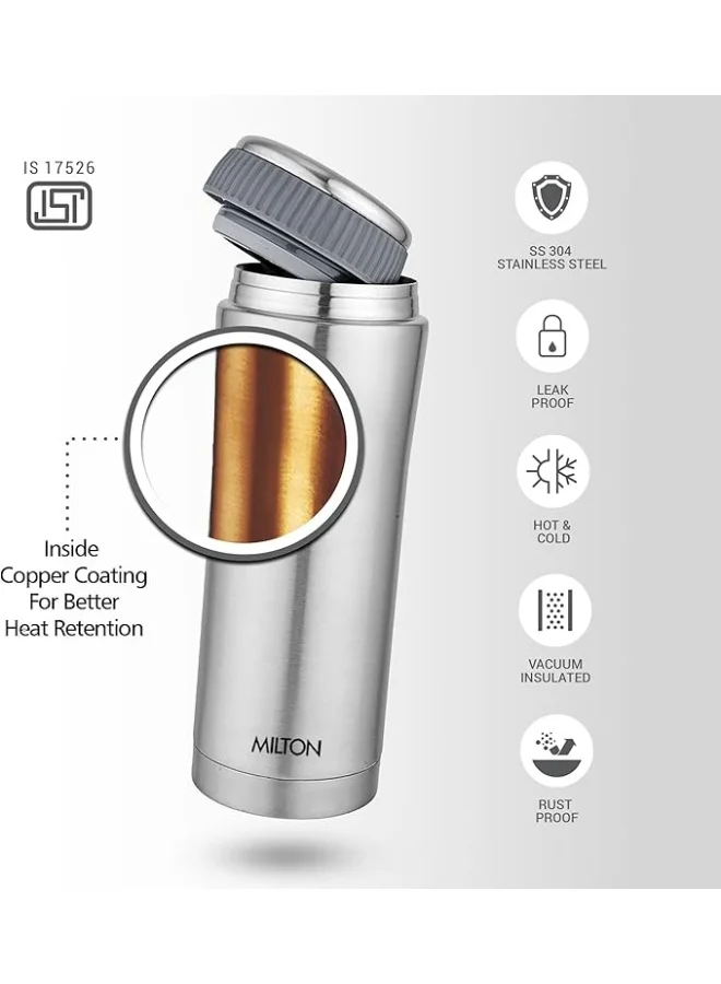 Milton Milton Optima 420 Thermosteel Hot and Cold Flask, 420ml, Steel