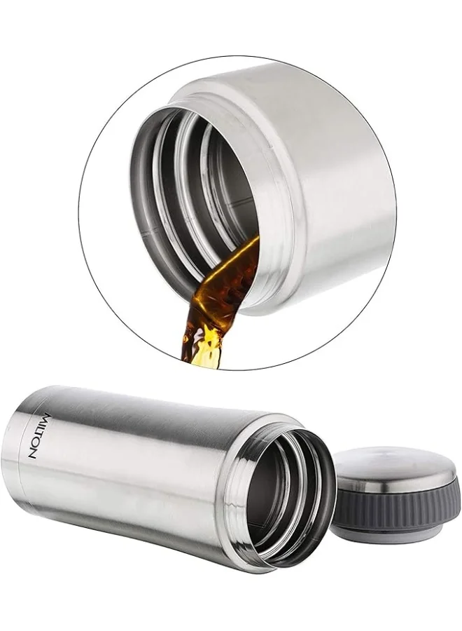 Milton Milton Optima 420 Thermosteel Hot and Cold Flask, 420ml, Steel