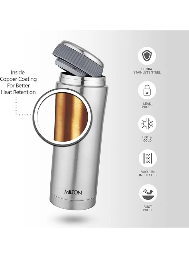 Milton Milton Optima 420 Thermosteel Hot and Cold Flask, 420ml, Steel