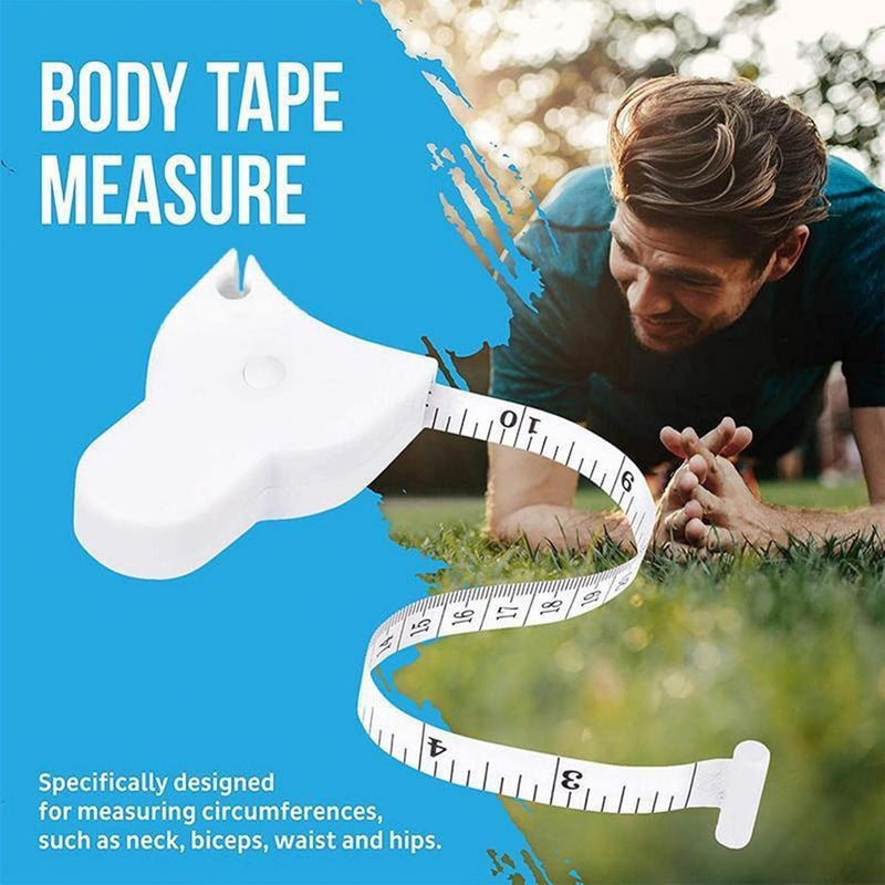 klarako Automatic Telescopic Tape MeasureSelfTightening Measure Tape,SelfTightening Body Measuring Ruler,Easy Stretch Durable Measuring Tape for Waist, Hip, Bust, Arms (2pcs White) - Image 3