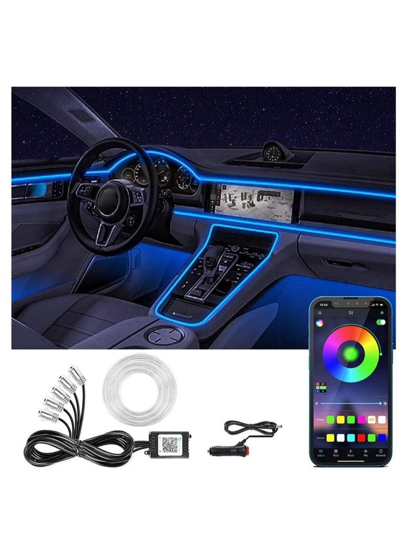 Car Led Strip Lights, 16 Million Colors Rgb Interior with Music Mode, App Control and Timer Setting Ambient Lighting Kit, Scenes Optiongs Color Diy Fits All Cars - Image 1