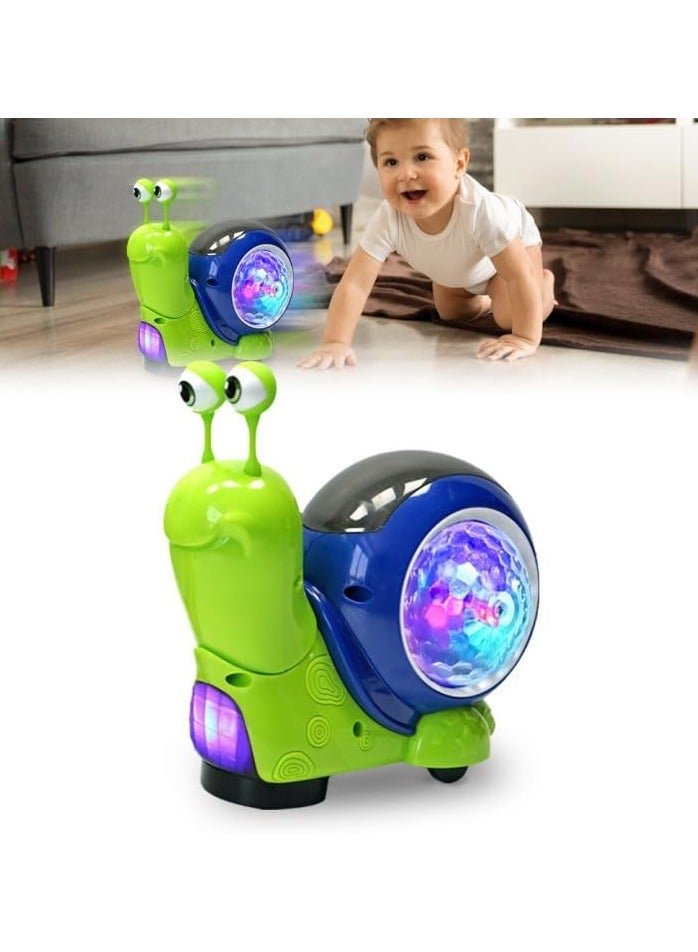 general Luminous snail toys, electric snail toys for babies and toddlers Cute animatronic animals crawling, playing music, music crawling snail toys Interactive sensory toys for home use - Image 1