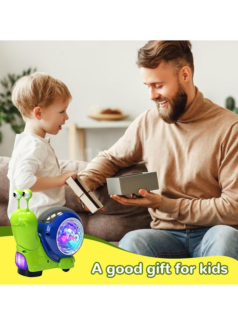 general Luminous snail toys, electric snail toys for babies and toddlers Cute animatronic animals crawling, playing music, music crawling snail toys Interactive sensory toys for home use - Image 3