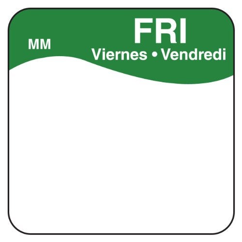 DayMark Safety Systems DayMark Day of the Week Removable Label, Friday, 1" x 1", Green (Roll of 1000) - Image 5