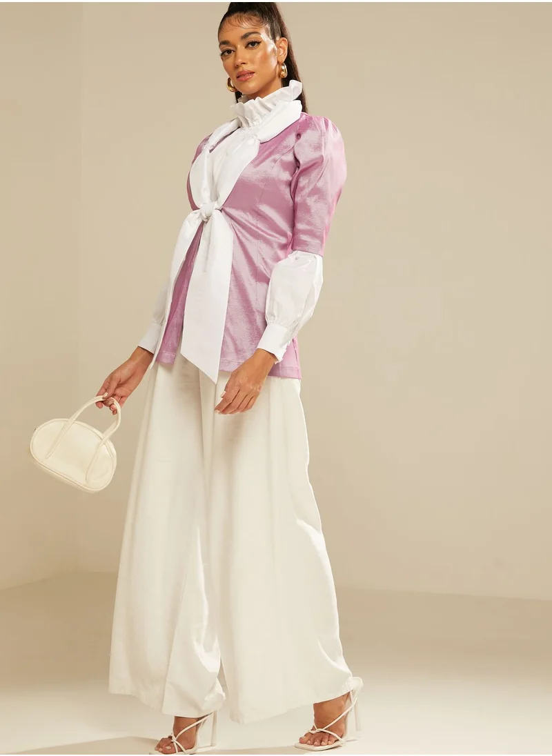 11:11 11:11 Tie Knot Drape Lapel Blazer