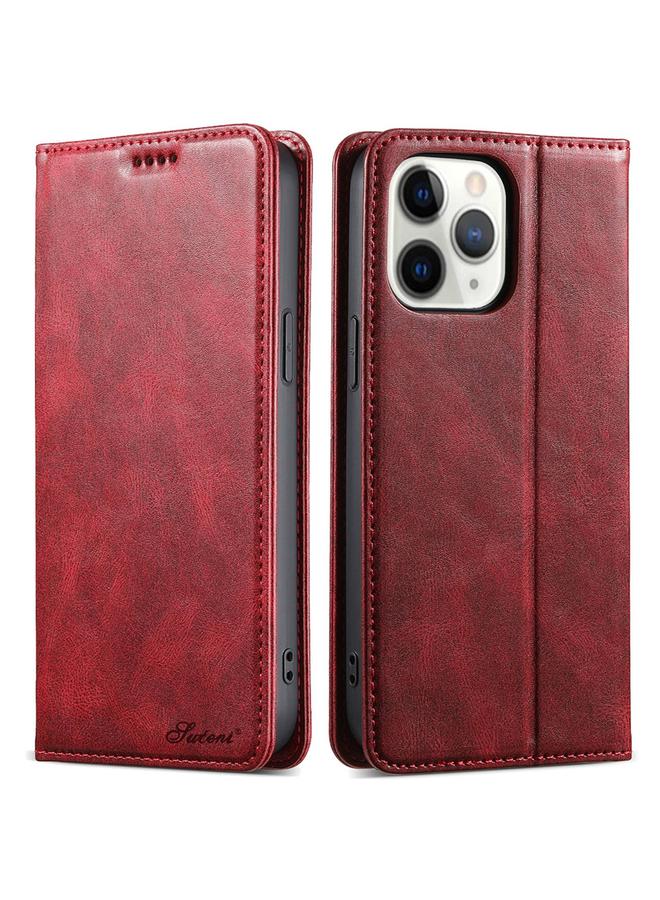 Suteni Case For iPhone 11 Pro Max J02 Oil Wax Wallet Leather Phone Case - Image 1