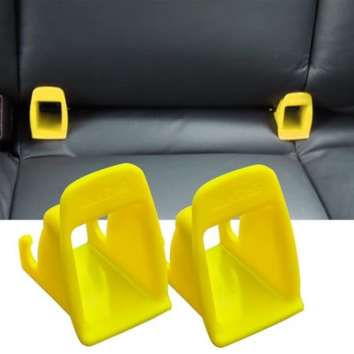 JHKLS ISOFIX Interface Belt Latch Guide, 2 Pcs Car Seat ISOFIX Interface Buckle Fixed Guide Groove Car Seat Bracket Connector, Yellow - Image 1