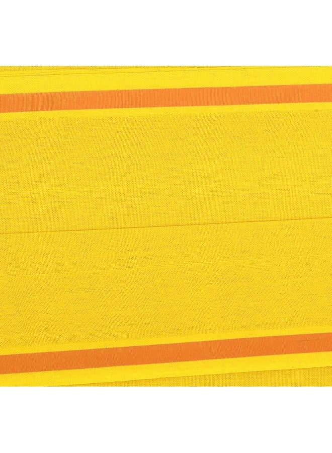 ROLIMOLI 100% Cotton Yellow Gamchha/Angochha Set of 1 (2 Meter) - Image 4