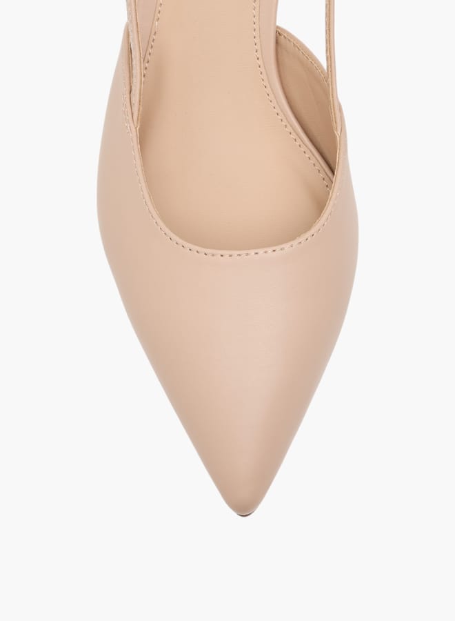 Flora Bella By Shoexpress Womens Solid Slingback Slip-On Shoes With Stiletto Heels  - Image 4