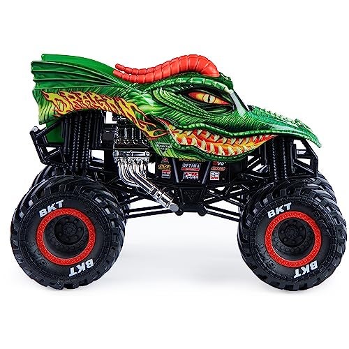 Monster Jam, Official Dragon Monster Truck, Die-Cast Vehicle, 1:24 Scale - Image 3