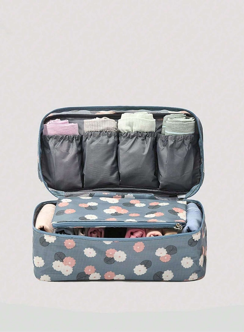 Travel storage and organizer bag with a multi-pocket design that provides extra space for storing personal care items.  - Image 3