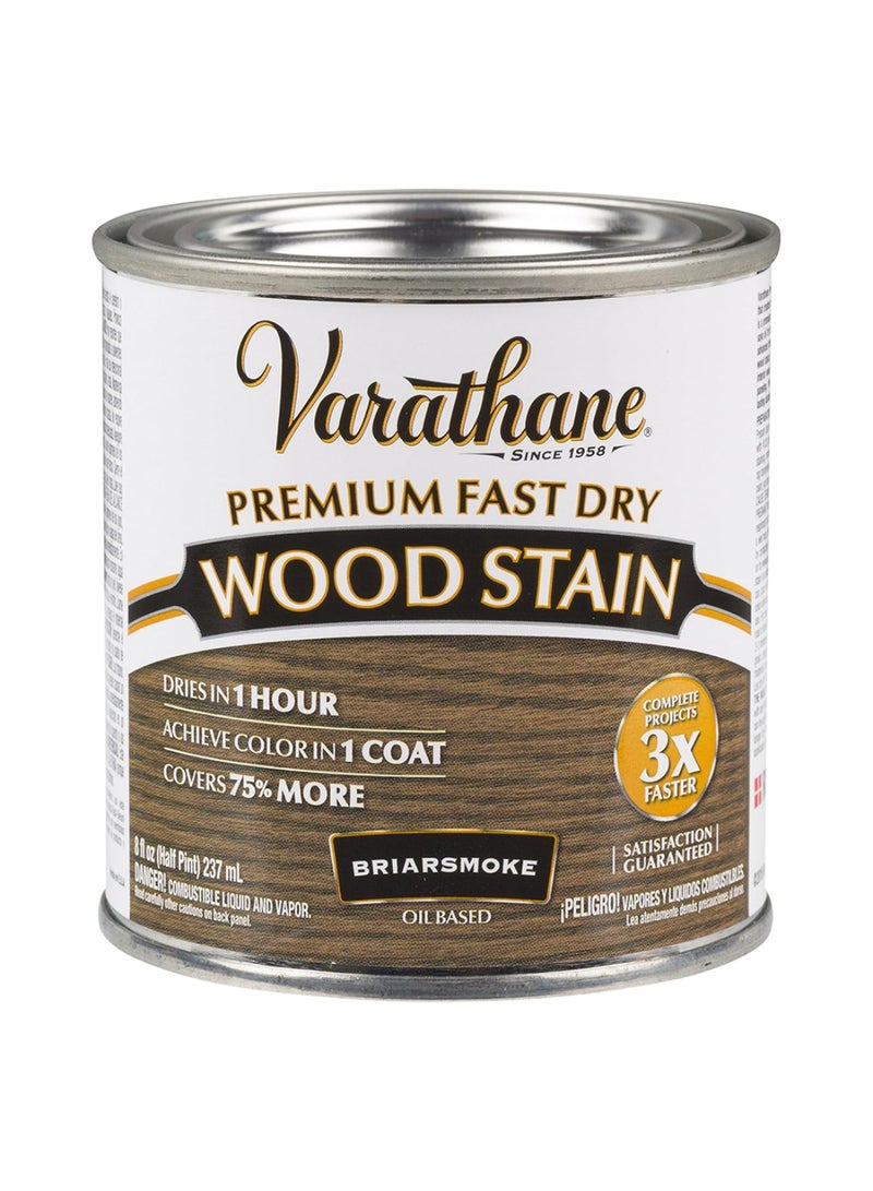 RUST-OLEUM Varathane Half Paint,Premium Fast Dry Wood Stain, Briarsmoke, 237ml -Oil-Based, Quick Drying, Deep Rich Color in 1 Coat, Long-Lasting Protection for Interior Wood- 307415 - Image 1