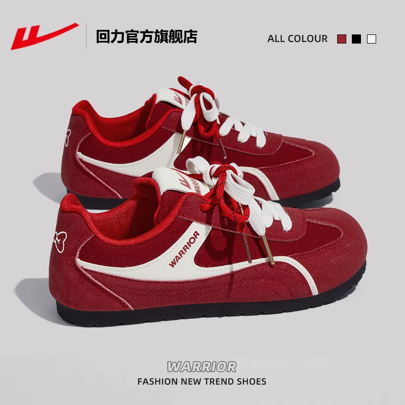 Warrior Women's Red Low Top Sneakers 2026 Spring Soft Sole - Image 5