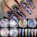 Fcozpjk Iridescent Chrome Nail Powder 6 Boxes Crystal Fire Opal Flakes for Nail Art Holographic Chunky Glitter Mermaid Sequins Chameleon Flakes Set Ice Aurora Glass Paper Manicure Paillettes Decoration - Image 2