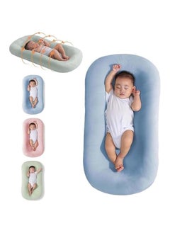 Generic Baby Lounger Cover Soft Removable Slipcover Newborn Lounger Cover Infant Floor Seat Cover Lounger Pillow Case Fitted Most Baby Nest Loungers for Boys and Girls (Blue, Other)  - Image 1