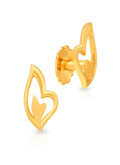 Malabar Gold and Diamonds 22k 916 Purity Gold Studs Earrings for Girls DZER383Y  - Image 1