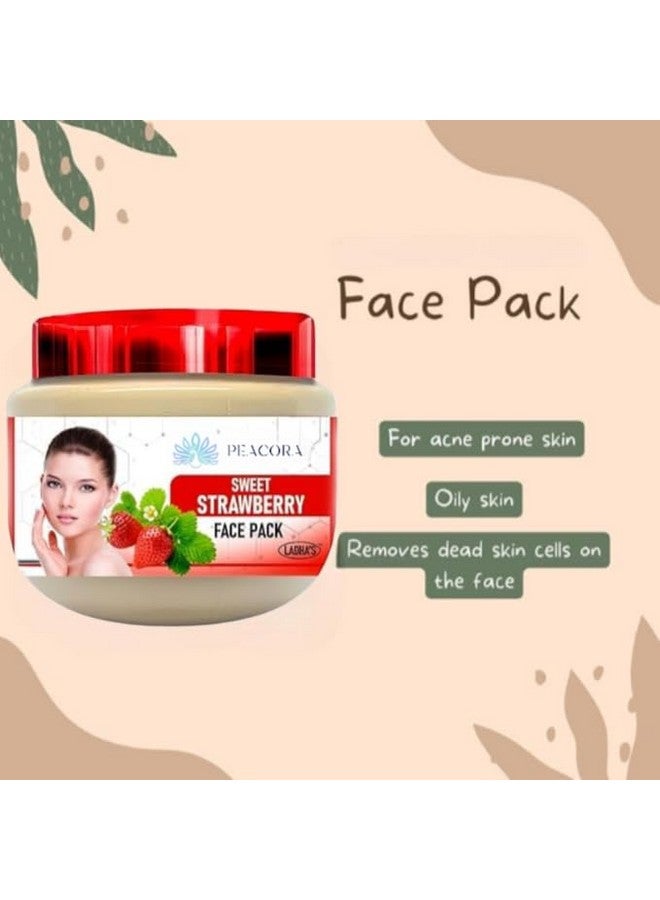 PEACORA Face Pack For Tan Removal and Skin Revitalization For Brightening And Glowing, Suitable For All Skin Types (360ml, Sweet Strawberry) - Image 2