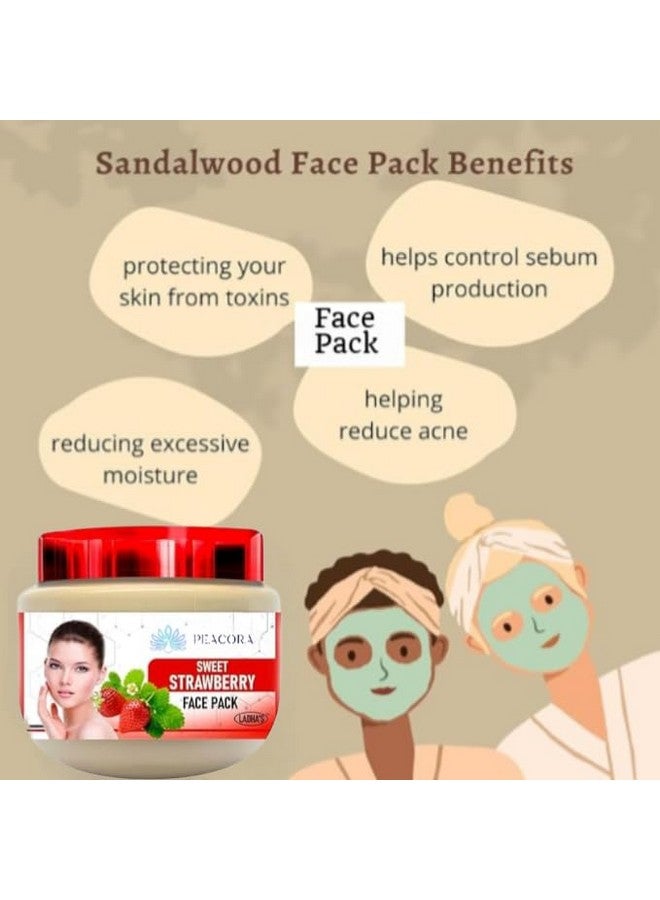 PEACORA Face Pack For Tan Removal and Skin Revitalization For Brightening And Glowing, Suitable For All Skin Types (360ml, Sweet Strawberry) - Image 3