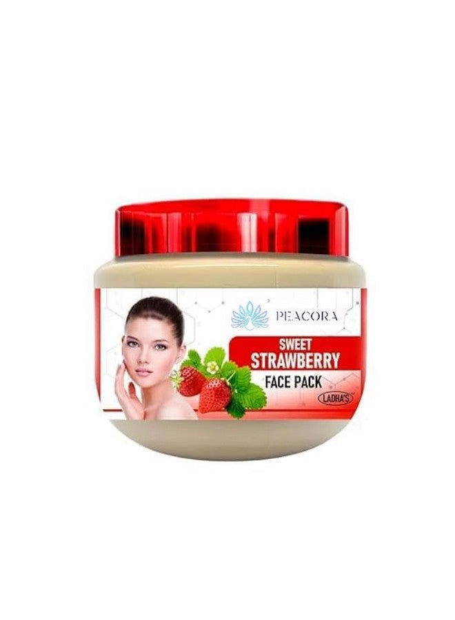 PEACORA Face Pack For Tan Removal and Skin Revitalization For Brightening And Glowing, Suitable For All Skin Types (360ml, Sweet Strawberry) - Image 1